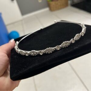 Elegant Silver Crystal Headband